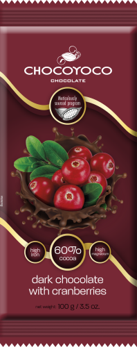 Chocoyoco - pierwsza cena - folia 100 g - gorzka 60 żurawina.png